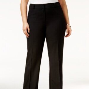 Alfani Plus Size Curvy Bootcut Tummy-Control Pants Sz 24W - Deep Black